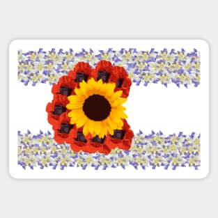 Colorado Wildflower Flag Magnet